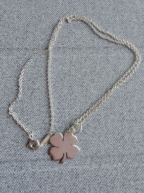 Tiffany & Co. Silver Clover Pendant Necklace - Brand